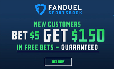 New Customer Bet $5 Get $150 in Free Bets Guaranteed