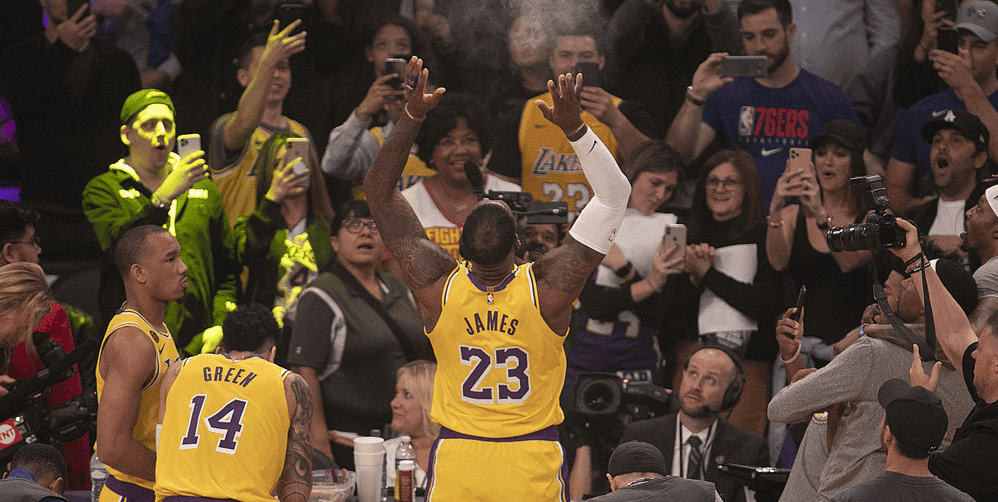 LeBron James of the Los Angeles Lakers