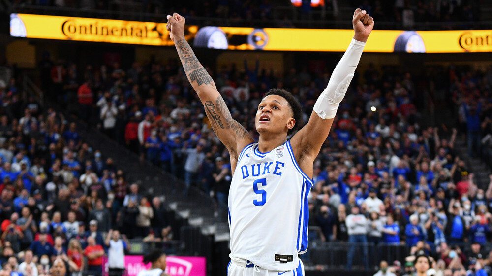 Duke Basketball Player Celebrating