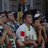 Juventus Fans Watching the Serie A match