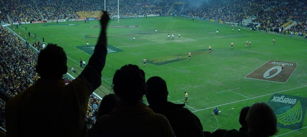 Rugby Fans in the Stands