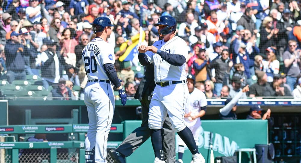 Detroit Tigers Players Celebrate