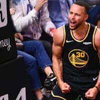 Steph Curry attempts to hit NBA Player Props - April 28, 2025