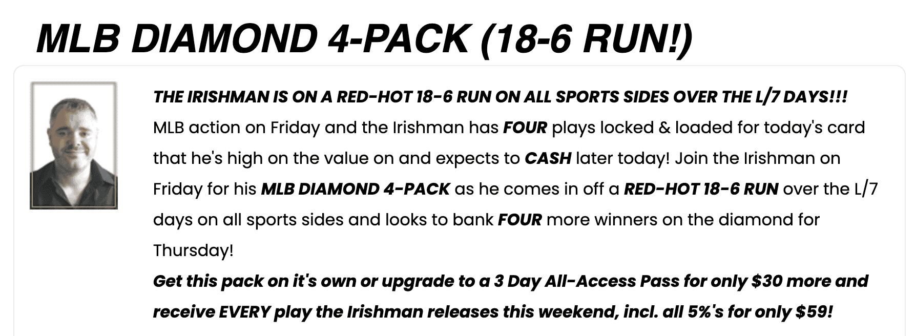 Kevin Dolan Pick Package