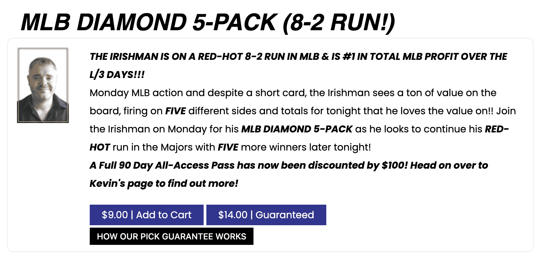 Kevin Dolan MLB Package