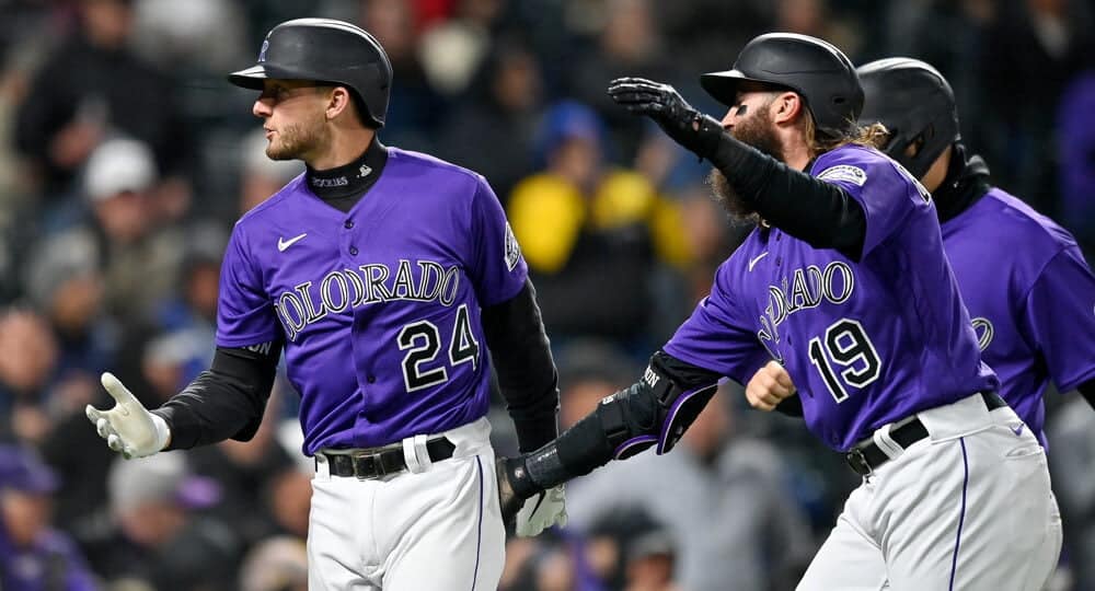 Rockies Players Celebrate