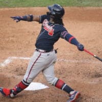 Ronald Acuna Jr. of Braves hits home run