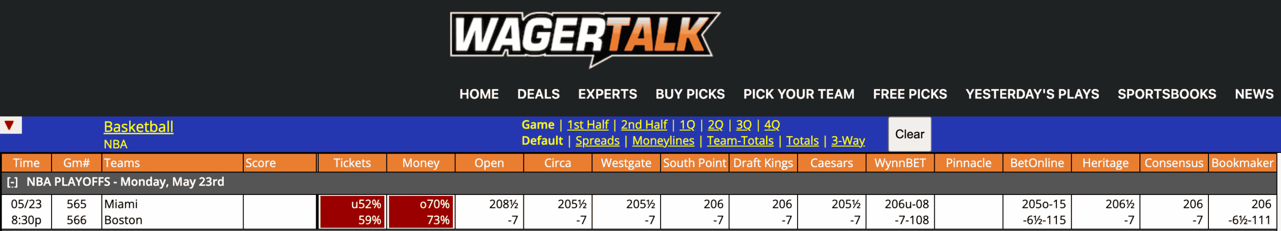 NBA Odds May 23