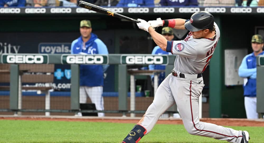 Twins Batter Hits Ball