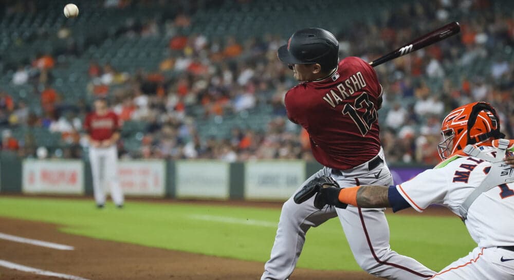 Daulton Varsho of Diamondbacks Hits Ball