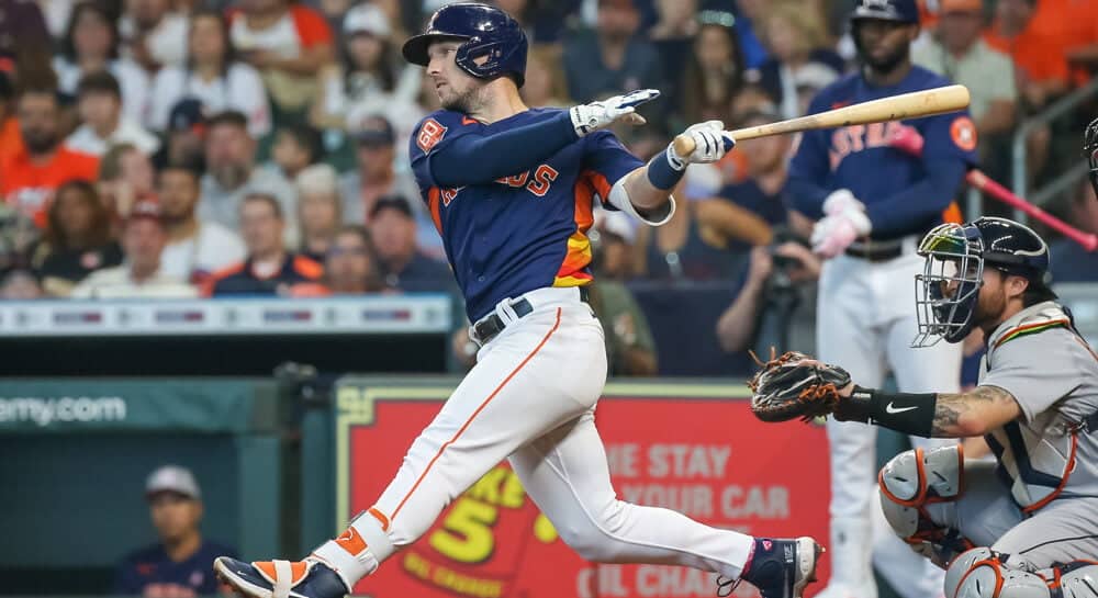 Alex Bregman of Astros goes under hitter prop