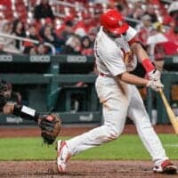 Cardinals Hitter Hitting Baseball