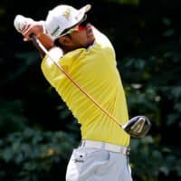 Hideki Matsuyama Hitting a Tee Shot