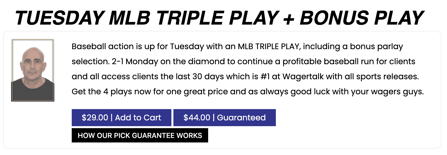 MLB Picks Package