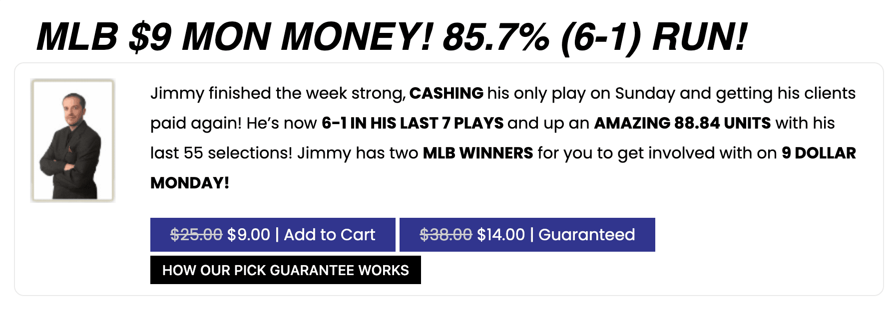 Jimmy Adams MLB Picks
