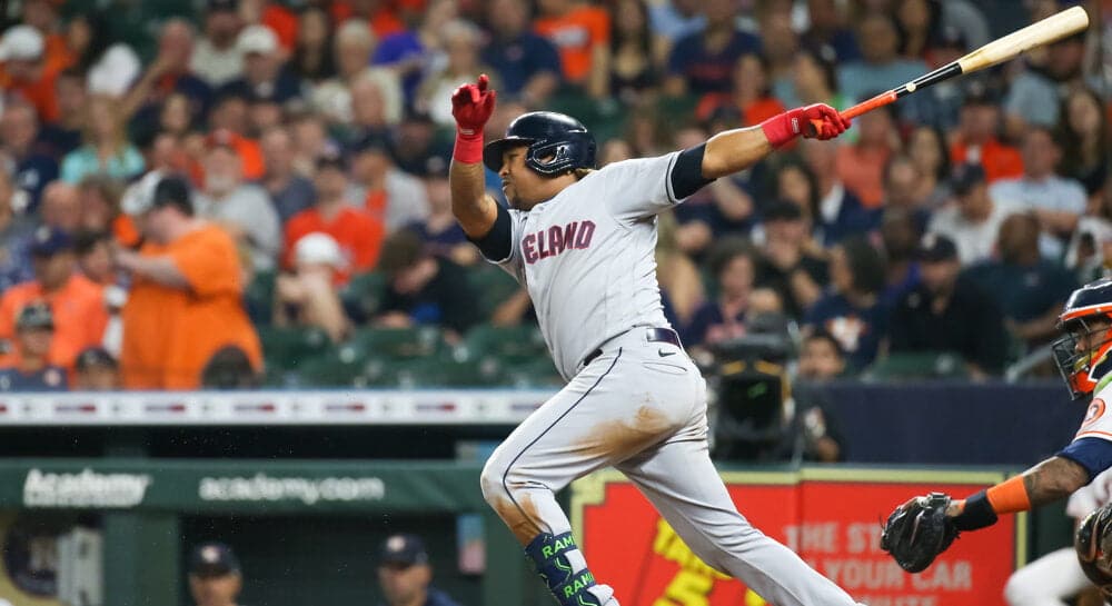 Jose Ramirez of Guardians hits home run