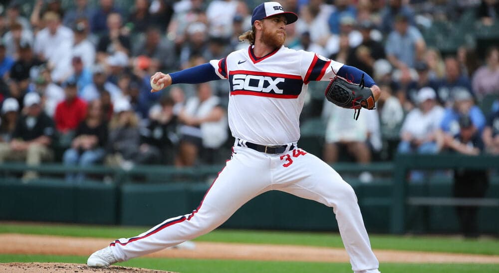 Michael Kopech of Chicago White Sox pitches baseball