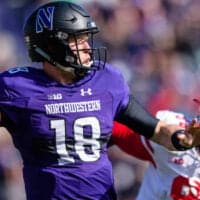 Northwestern QB Throws Pass