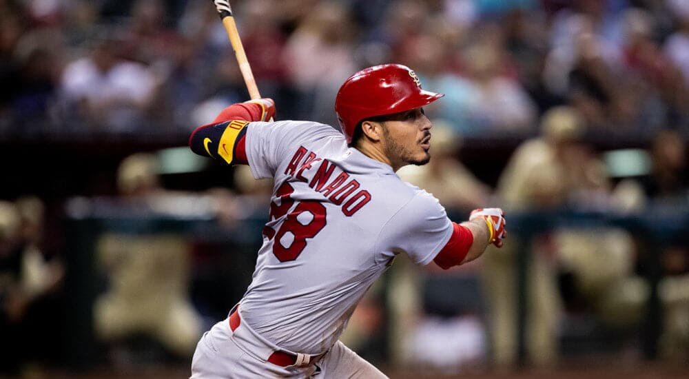 Nolan Arenado of Cardinals gets out for a NRFI