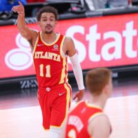 Trae Young of Hawks looks to pass NBA player props number