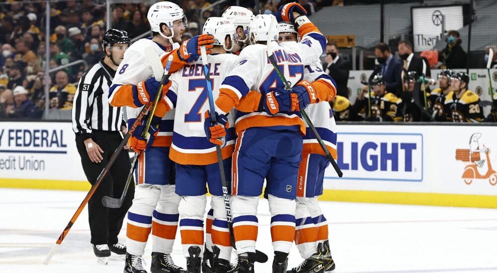 New York Islanders Celebrate Goal