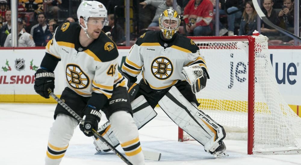 Boston Bruins playing hockey