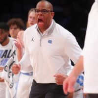 North Carolina Head Coach Yells at Team