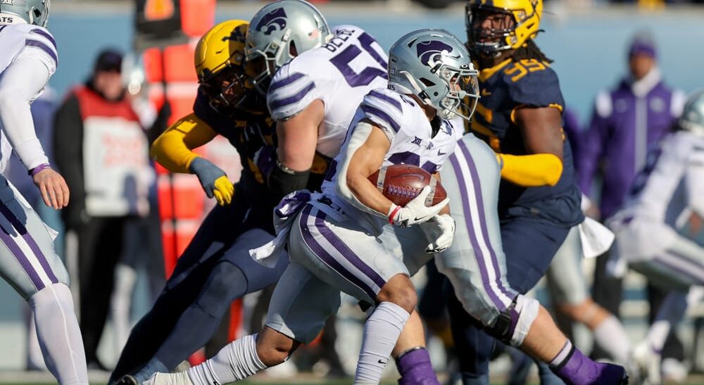 Kansas State Player Runs With Ball