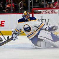 Buffalo Sabres Goalie Makes Save