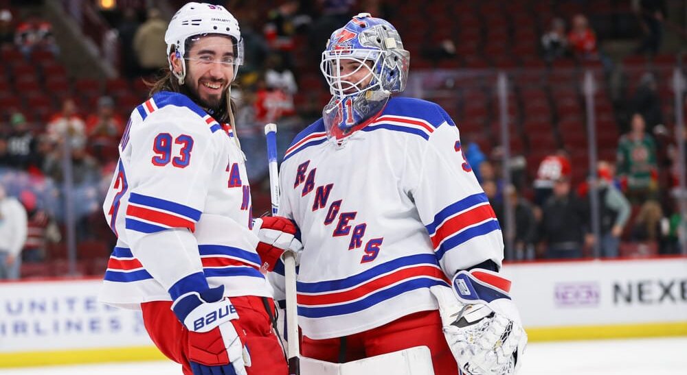 Rangers Players Talk During Game