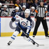 Winnipeg Jets Player Shoots Shot