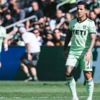 Austin FC players walk on field