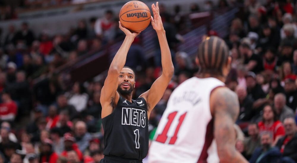 Mikal Bridges of Brooklyn Nets Shoots Three-Pointer