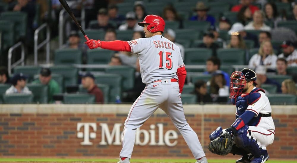 Nick Senzel of Reds looks to hit home run