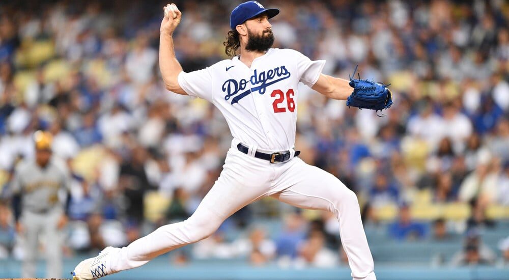 Tony Gonsolin of Dodgers pitches baseball