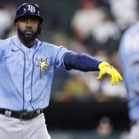 Randy Arozarena of Rays celebrates home run prop bets