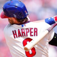 Bryce Harper attempts to hit MLB Props today on April 15, 2025