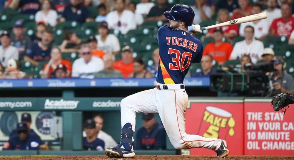 Kyle Tucker of Astros hits runs in