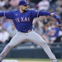 Nathan Eovaldi pitches baseball