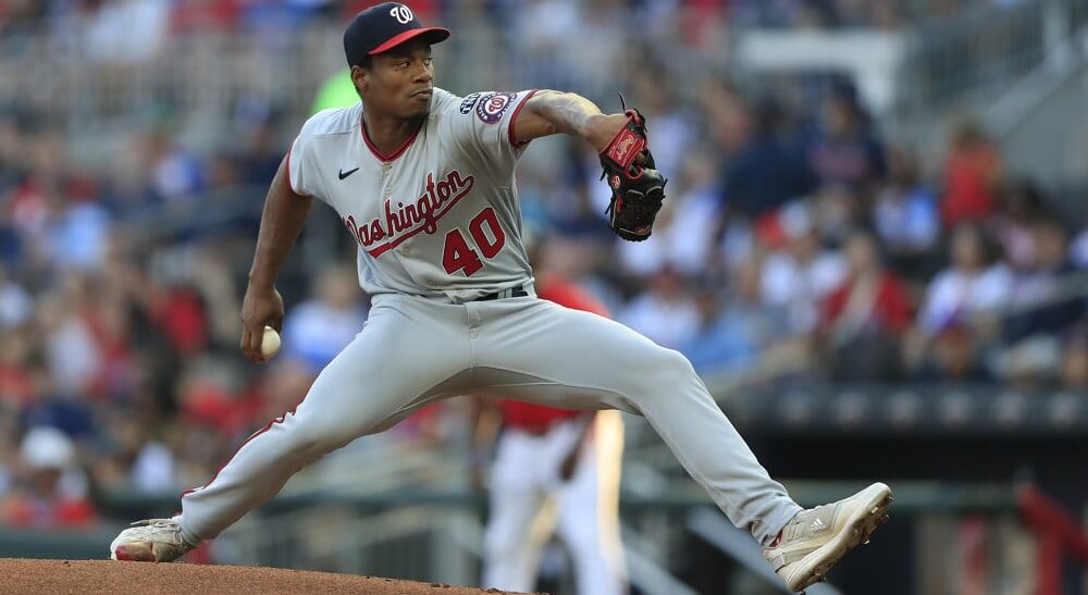 Josiah Gray of Washington Nationals pitches MLB baseball