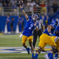 San Jose State football QB throws ball down field