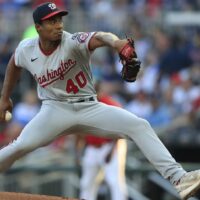 Josiah Gray of Nationals pitches in first inning for a NRFI