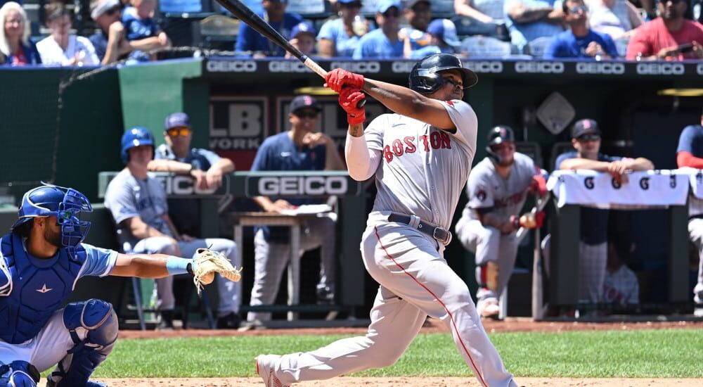 Rafael Devers of Red Sox goes past hitter prop