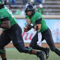 North Texas football QB carries ball