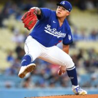 Julio Urias pitches MLB baseball