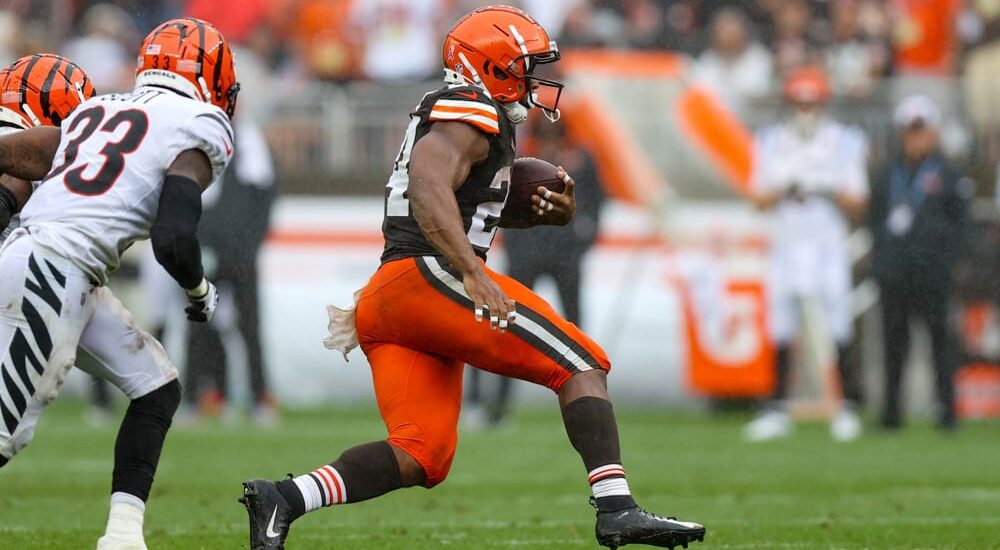 Nick Chubb attempts to hit Monday Night Football prop