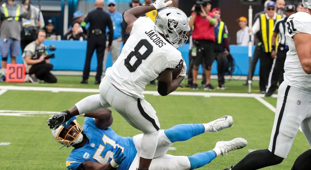 Josh Jacobs attempts to be First Touchdown Scorer