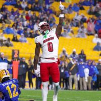 Chris Bell celebrates after passing College Football Player Props