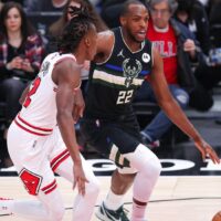 Khris Middleton attempts to pass NBA Player Props number