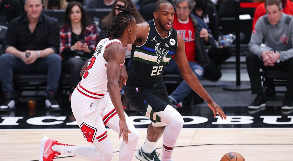 Khris Middleton attempts to pass NBA Player Props number